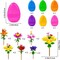12PCS Easter Flower Building Blocks with Easter Eggs Toys Building Brick Blocks for Party Favor Easter Basket Stuffers Toys Stacking Block Sets for Kids Adults Classroom Prizes Gifts